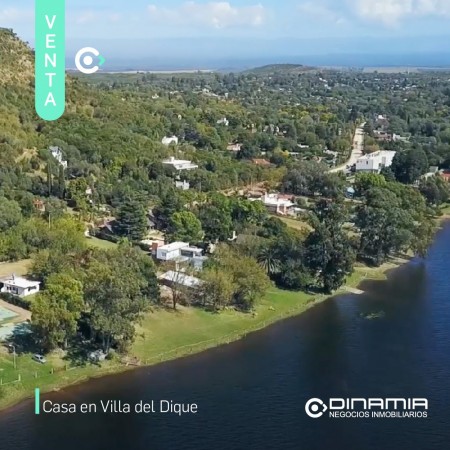 CASA EN VENTA EN LA ZONA MAS EXCLUSIVA DE VILLA DEL DIQUE, CON BAJADA DIRECTA AL LAGO