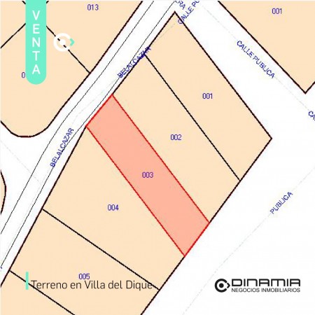 LOTE EN ZONA EN PLENO CRECIMIENTO, AL PIE DEL CERRO EN VILLA DEL DIQUE