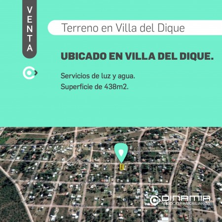 SE VENDE LOTE EN ZONA DEL VALLE, VILLA DEL DIQUE.