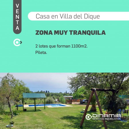 SE VENDE CASA, HERMOSA VISTA, EN VILLA DEL DIQUE.