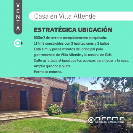 SE VENDE CASA EN VILLA ALLENDE, CÓRDOBA