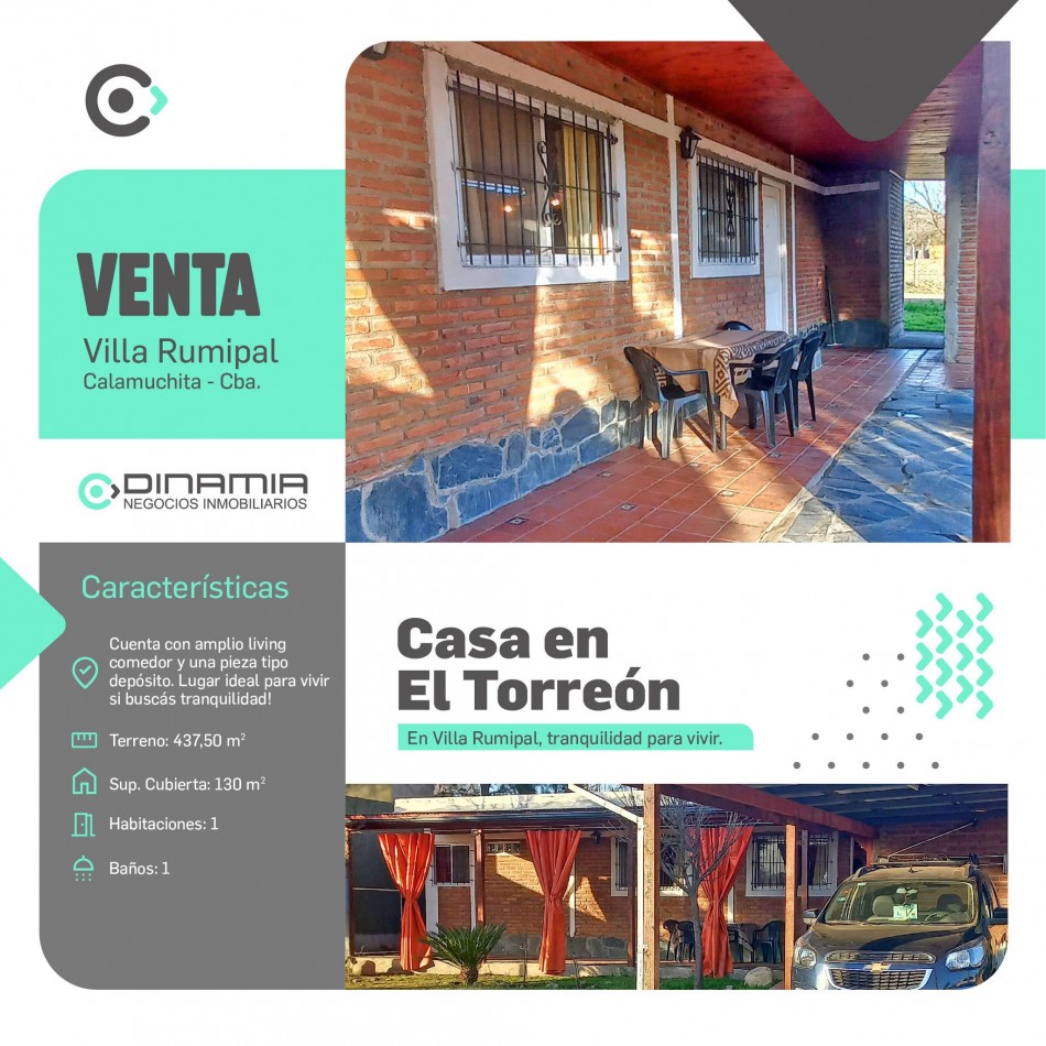 SE VENDE CASA EN EL TORREON, VILLA RUMIPAL.