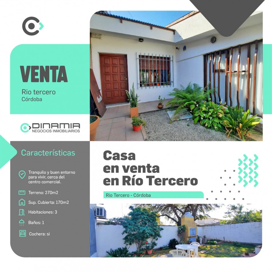 CASA EN VENTA EN RIO TERCERO