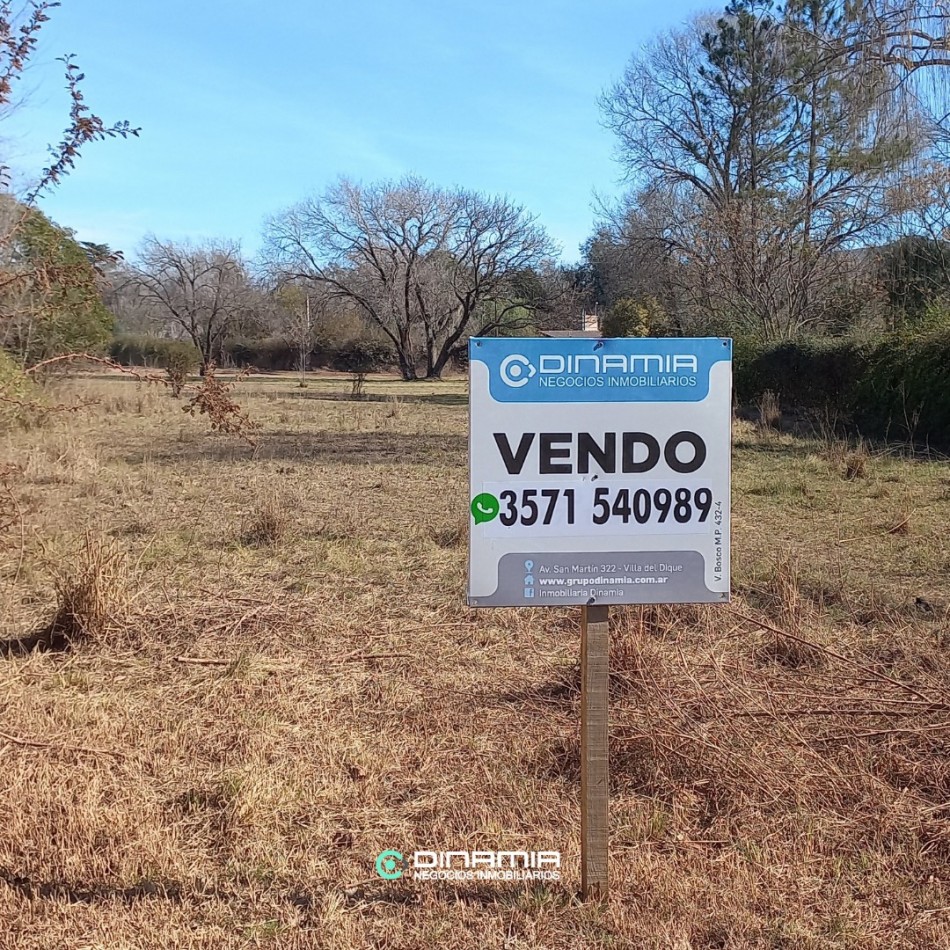 SE VENDE LOTE CERCA DEL CENTRO Y DEL LAGO, EN VILLA DEL DIQUE.