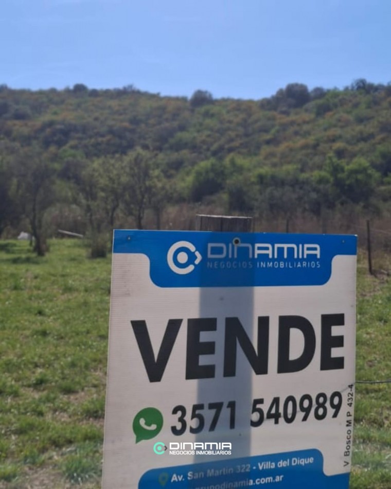 SE VENDE LOTE EN LA SIERRITA, VILLA DEL DIQUE