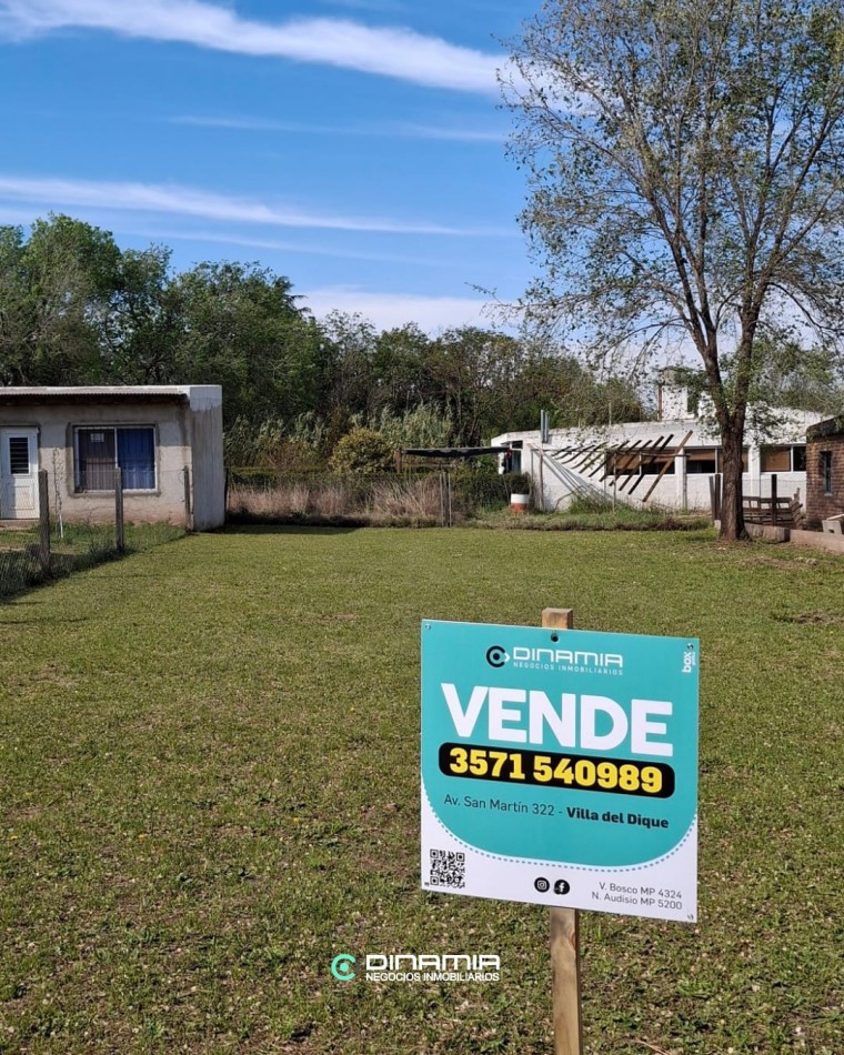 SE VENDE LOTE EN ZONA DEL VALLE VILLA DEL DIQUE