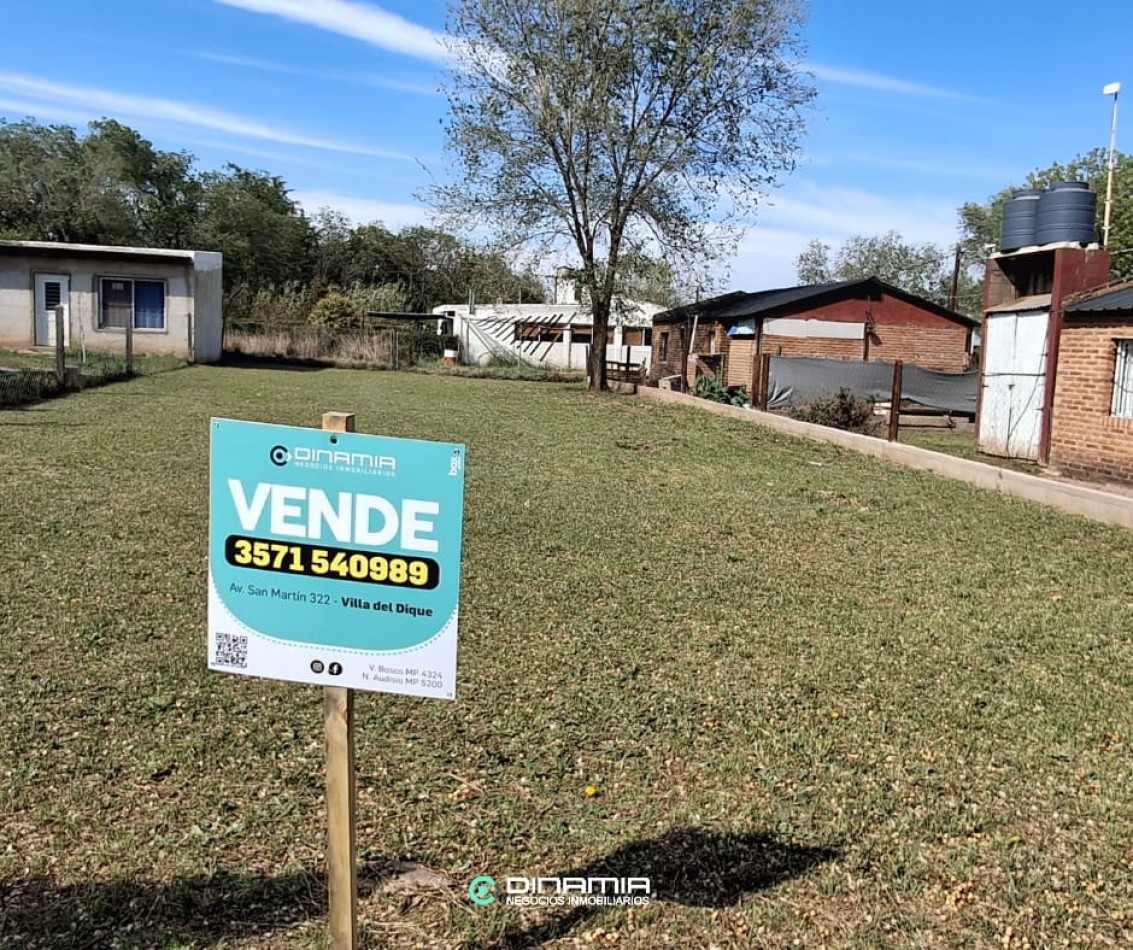 SE VENDE LOTE EN ZONA DEL VALLE VILLA DEL DIQUE