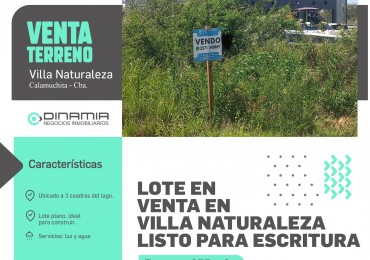 LOTE EN VILLA NATURALEZA, VILLA RUMIPAL