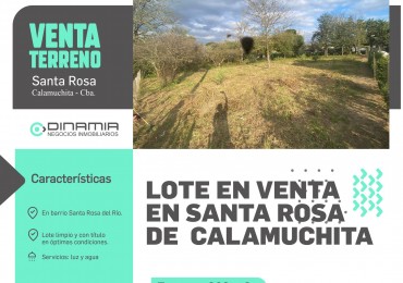 OPORTUNIDAD EN SANTA ROSA DE CALAMUCHITA